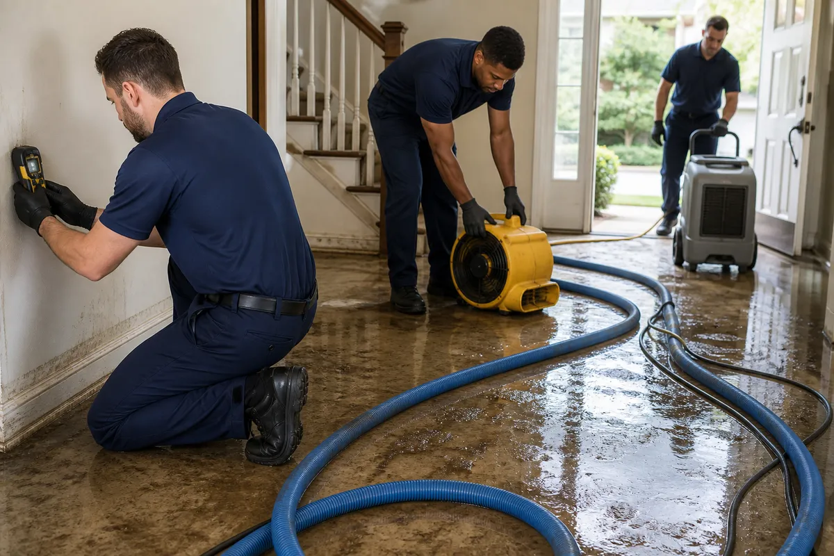 Floodline Restoration Co. crew at work in Union City, NJ