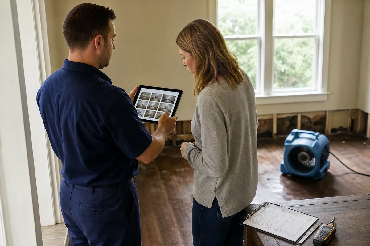 Insurance claim documentation for Union City property restoration
